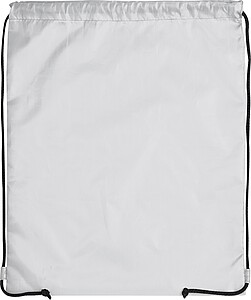 Gymbag made of recycled polyester, white