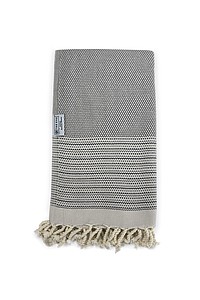 Hamam bathrobe, White / Grey, 500 gr. L/XL