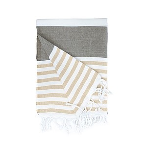 Hamam Marine Towel, 100% cotton, 100x180 cm. Brown / Cream