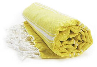 Hamam Towel "Sultan", yellow/white