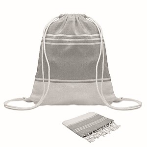 Hammam towel drawstring set, grey