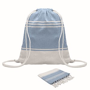 Hammam towel drawstring set, turquoise