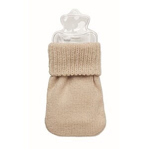 Hand warmer knitted polyester, beige