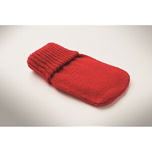 Hand warmer knitted polyester, red