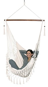 Hanging chair "Hang out" (bearing capacity approx. 100 kg),colour beige