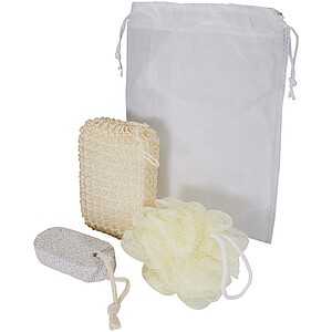 Harmony 3-piece bath accessories set, natural