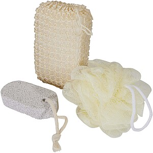 Harmony 3-piece bath accessories set, natural