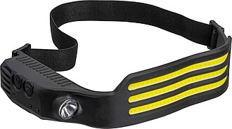 Headlamp with COB lights, black