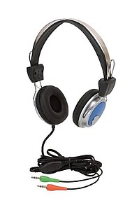 Headphones, blau silber