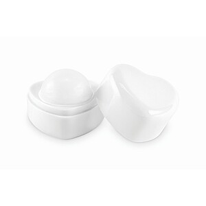 Heart shape vegan lip balm, white