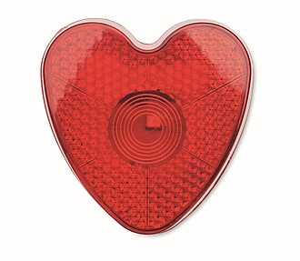 Heart shaped reflector red light