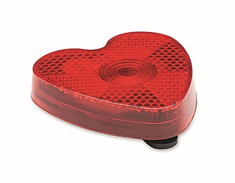 Heart shaped reflector red light