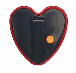 Heart shaped reflector red light
