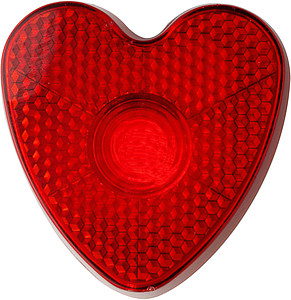 Heart shaped safety light Red