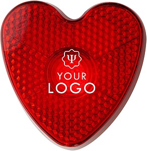 Heart shaped safety light Red