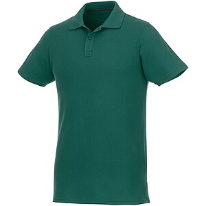 Helios short sleeve mens polo, dark green, XS