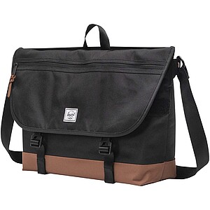 Herschel Cove recycled messenger bag 22.5L, solid black