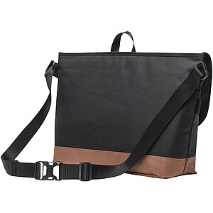 Herschel Cove recycled messenger bag 22.5L, solid black