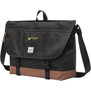 Herschel Cove recycled messenger bag 22.5L, solid black