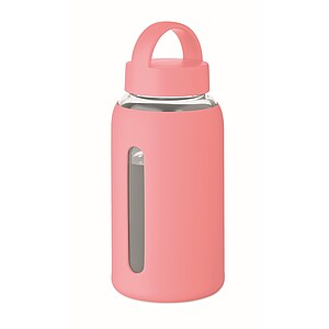High borosilicate glass bottle, baby pink