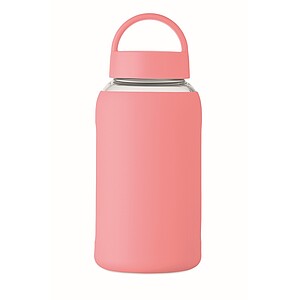 High borosilicate glass bottle, baby pink