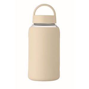 High borosilicate glass bottle, beige