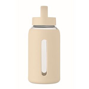High borosilicate glass bottle, beige