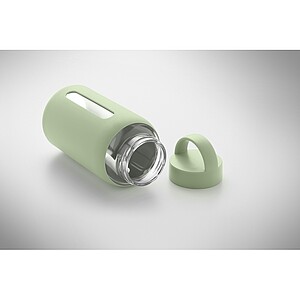 High borosilicate glass bottle, mint green