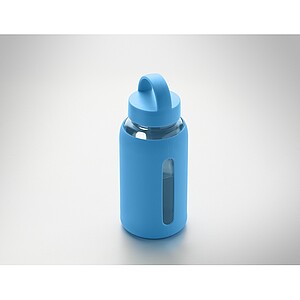 High borosilicate glass bottle, turquoise