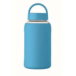 High borosilicate glass bottle, turquoise