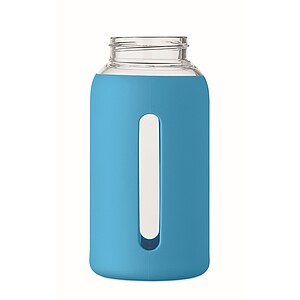 High borosilicate glass bottle, turquoise