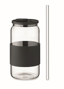 High borosilicate tumbler 550ml, black