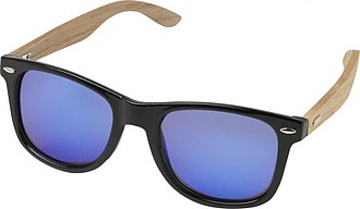 Hiru rPET/wood mirrored polarized sunglasses in gift box