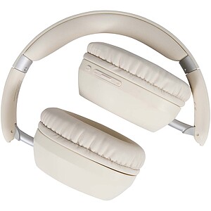 Hoggar recycled plastic over-ear foldeable ANC and ENC headphones, white