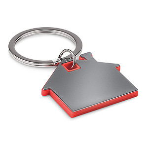 House shape plastic key ring