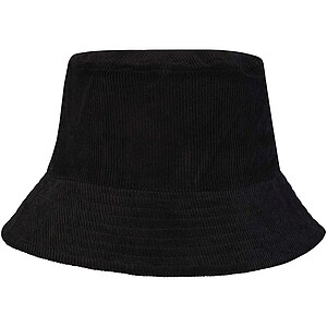 Howson recycled corduroy sun hat, solid black