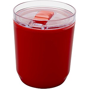 Hudson 180 ml recycled plastic double-wall tumbler, red