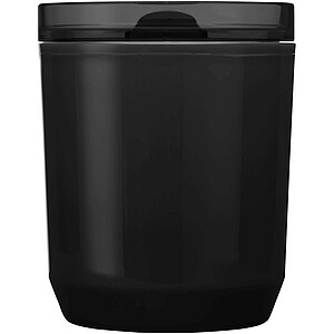Hudson 180 ml recycled plastic double-wall tumbler, solid black