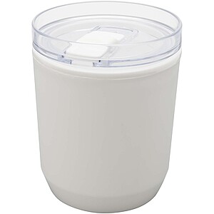 Hudson 180 ml recycled plastic double-wall tumbler, white