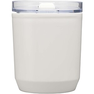 Hudson 180 ml recycled plastic double-wall tumbler, white