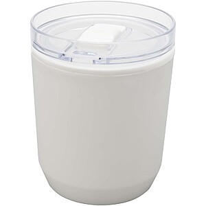 Hudson 180 ml recycled plastic double-wall tumbler, white