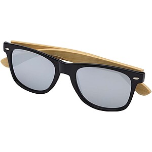 Hue sunglasses with bamboo temples, silver