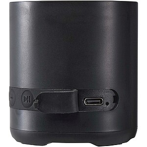 Hunor 3W recycled plastic wireless speaker, solid black