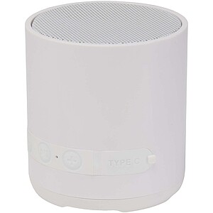 Hunor 3W recycled plastic wireless speaker, white