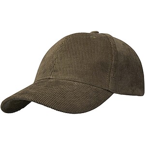 Hutton 6 panel recycled corduroy cap, forest green