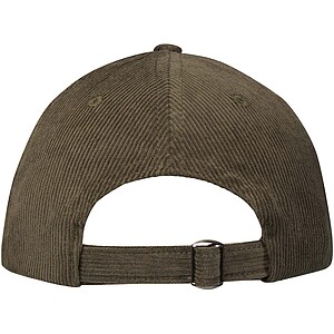 Hutton 6 panel recycled corduroy cap, forest green