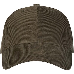 Hutton 6 panel recycled corduroy cap, forest green