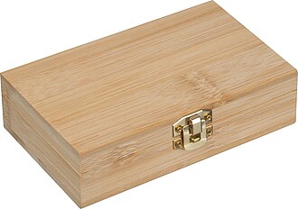 Ice cube set in Bamboo case, beige