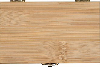 Ice cube set in Bamboo case, beige