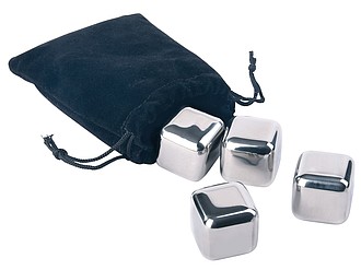 ice cubes, stainless steel